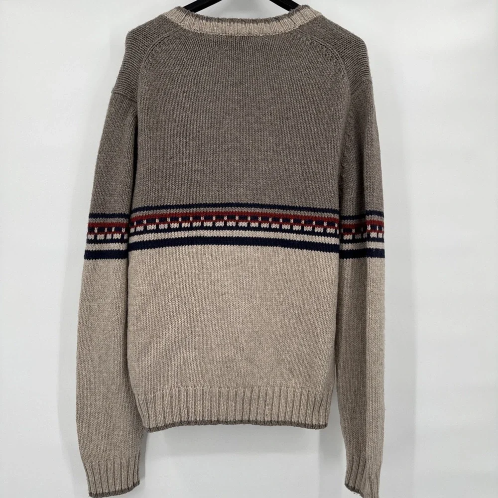 Brooks Brothers Men Sweater Size X Large Letterman‎ Style Cardigan Wool Blend